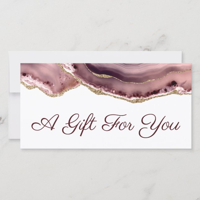 dusty rose agate gift certificate (Front)