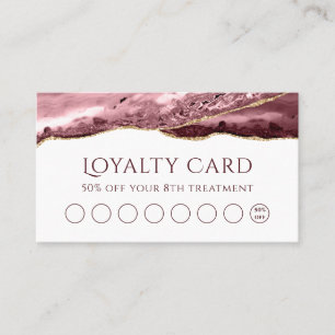 dusty rose Agate loyalty card