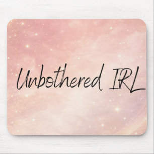 Dusty rose and moon milk AI art Mouse Mat