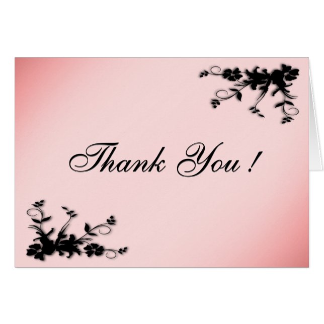 Dusty Rose Blank Thank You Cards (Front Horizontal)