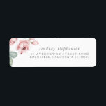 Dusty Rose Blooms Elegant Watercolor<br><div class="desc">Dusty pink flowers address labels</div>