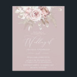 Dusty Rose Blush Floral Budget Wedding Invitation<br><div class="desc">Dusty Rose Blush Floral Budget Wedding Invitation</div>