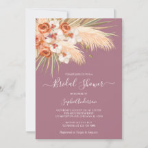 Dusty Rose Boho Pampas Grass Bridal Shower