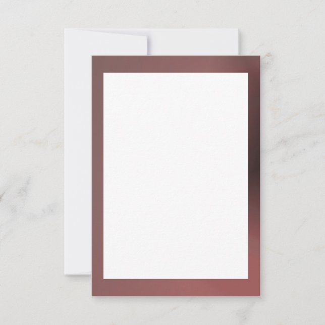 Dusty Rose Border Blank Invitation Template (Front)