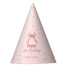 Dusty Rose Bow First Birthday Design