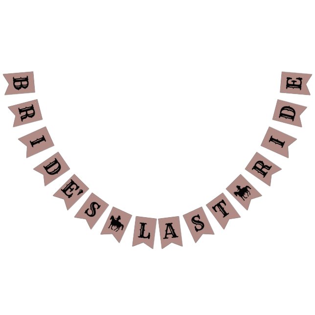 Dusty Rose Bride's Last Ride Bachelorette Weekend  Bunting (All)