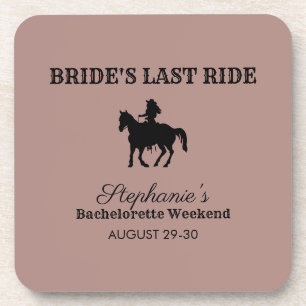 Dusty Rose Bride's Last Ride Bachelorette Weekend  Coaster