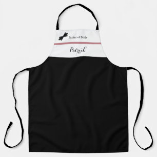 Dusty Rose Burgundy Father of Bride Wedding Apron