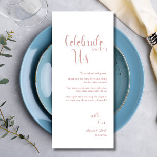 Dusty Rose Celebrate With Us Place Setting Cards