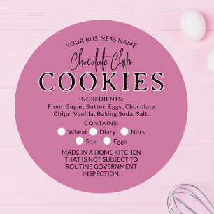 Dusty Rose Chocolate Cookies Cottage Law Sticker
