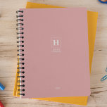 Dusty Rose Classic Monogram Personal Weekly Planner<br><div class="desc">Simple personal stationery annual planner featuring a classic monogram in a square border. Annual planner (12 months) with open monthly overviews and weekly planning sheets. Contact for assistance in personalising.</div>