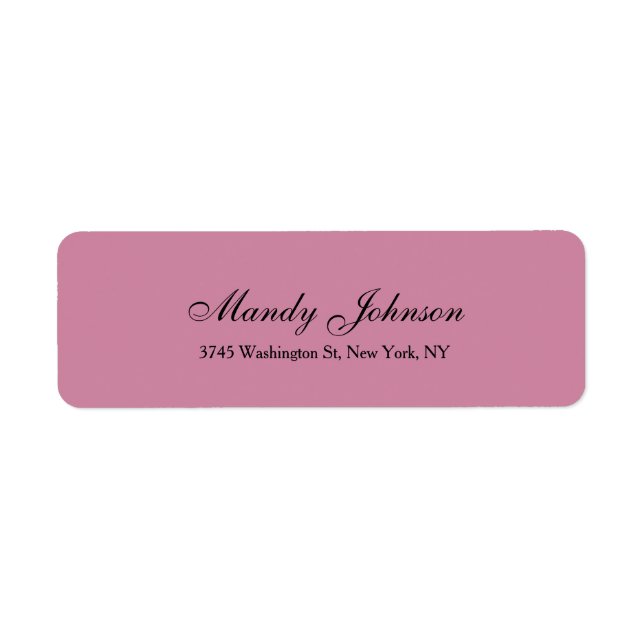Dusty Rose Classical Style Script Creative Plain (Front)
