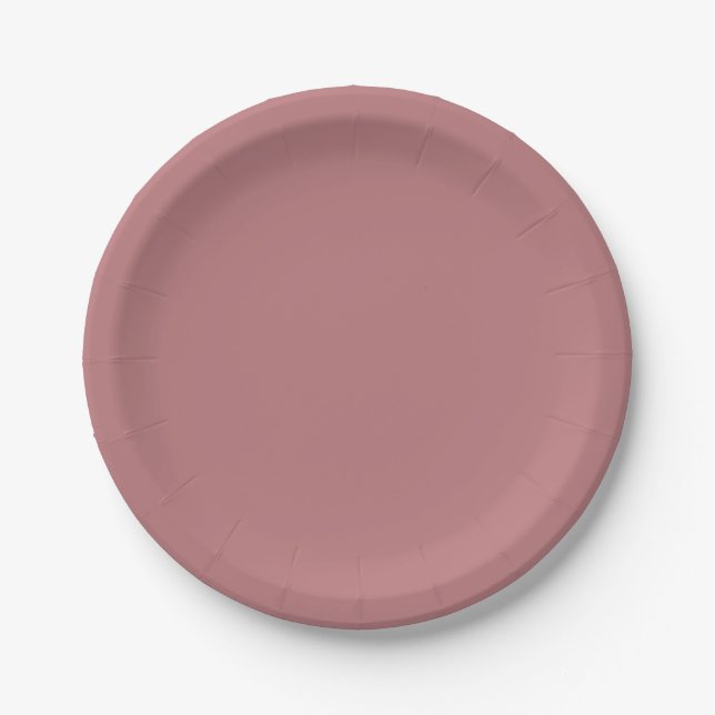Dusty Rose Colour Template Paper Plate (Front)