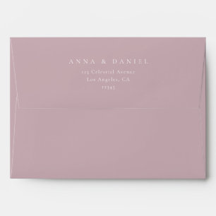 Dusty Rose Coordinate Wedding Envelope