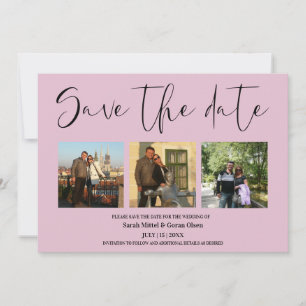 Dusty Rose Couple Photos Wedding Save the date 