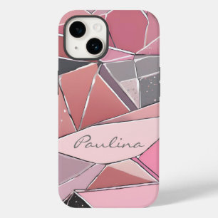 Dusty Rose Cracked Tile  Case-Mate iPhone 14 Case