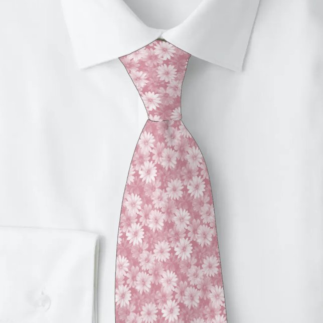 Dusty Rose Daisies Tie (Creator Uploaded)