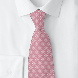 Dusty Rose Diamond Starburst Tie