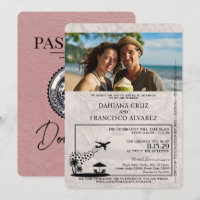 Dusty Rose Dominican Republic Passport Wedding