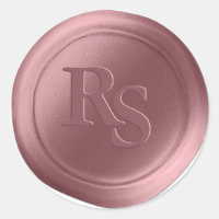Dusty Rose Double Monogram Wedding Wax Seals