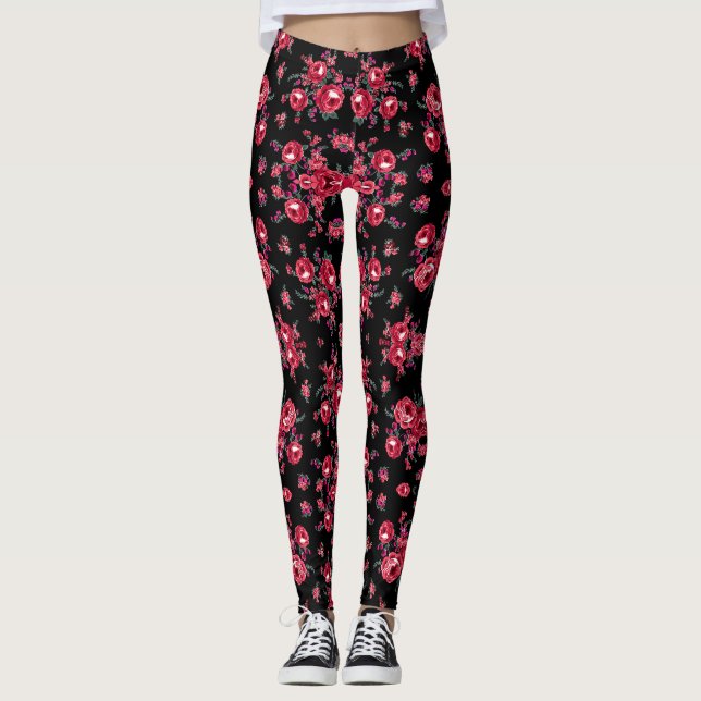 dusty rose elegant leggings design (Front)