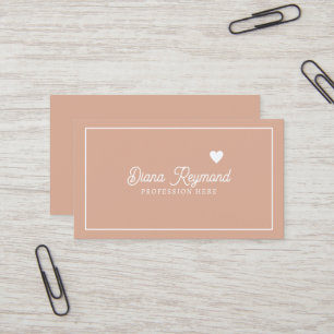 Dusty Rose Elegant Woman Business Card