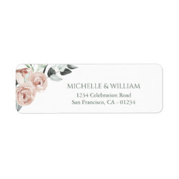 Dusty Rose Eucalyptus Greenery Floral Label