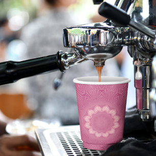Dusty Rose Faux Tulle Design Paper Cups