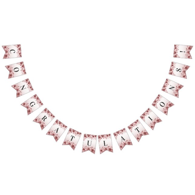 Dusty Rose Floral Bunting Flag (All)