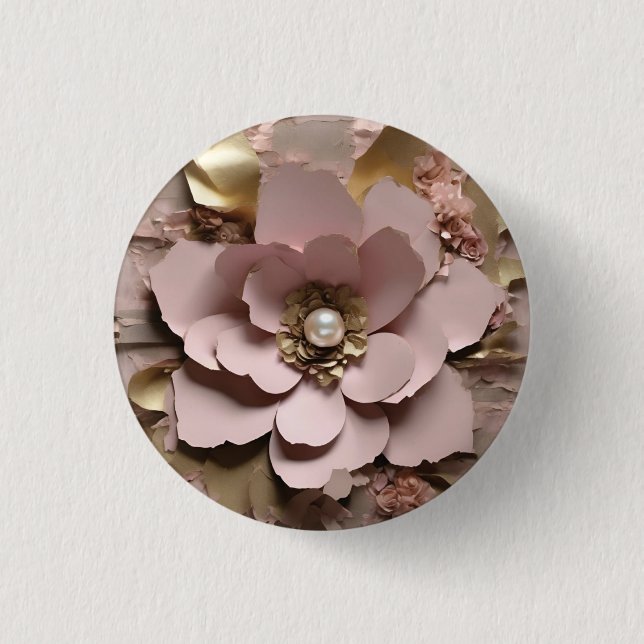 Dusty Rose Floral - Button (Front)