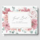 Dusty Rose Floral Elegant Wedding Guest Book