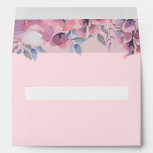 Dusty Rose floral Envelope