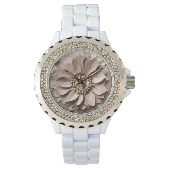 Dusty Rose Floral - eWatch Watch (Front)