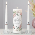 Dusty Rose Floral Gold Greenery Wedding Ceremony