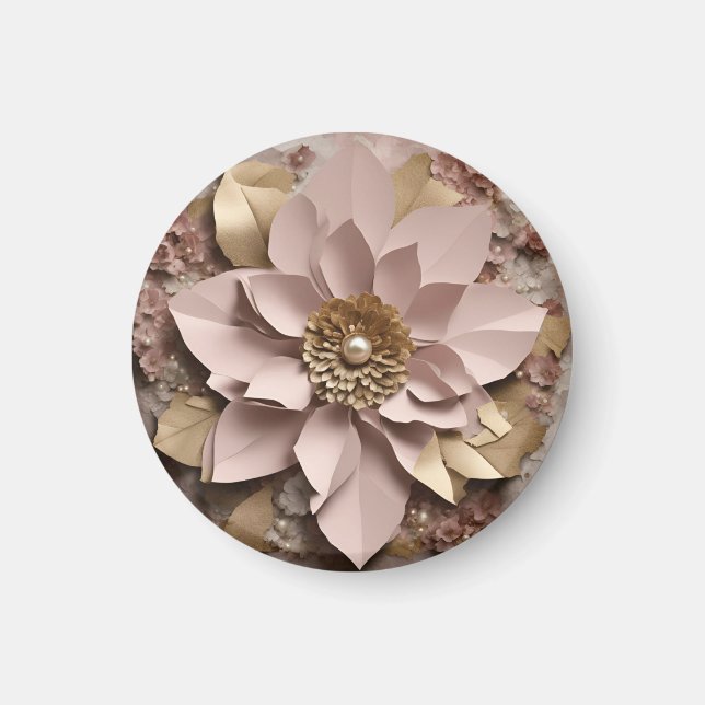 Dusty Rose Floral - Magnet  (Front)