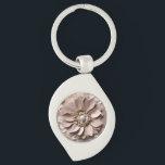 Dusty Rose Floral - Metal Keychain<br><div class="desc">Dusty Rose Floral - Metal Keychain
Design 01
A perfect little gift!</div>