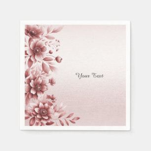 Dusty Rose Floral Napkins