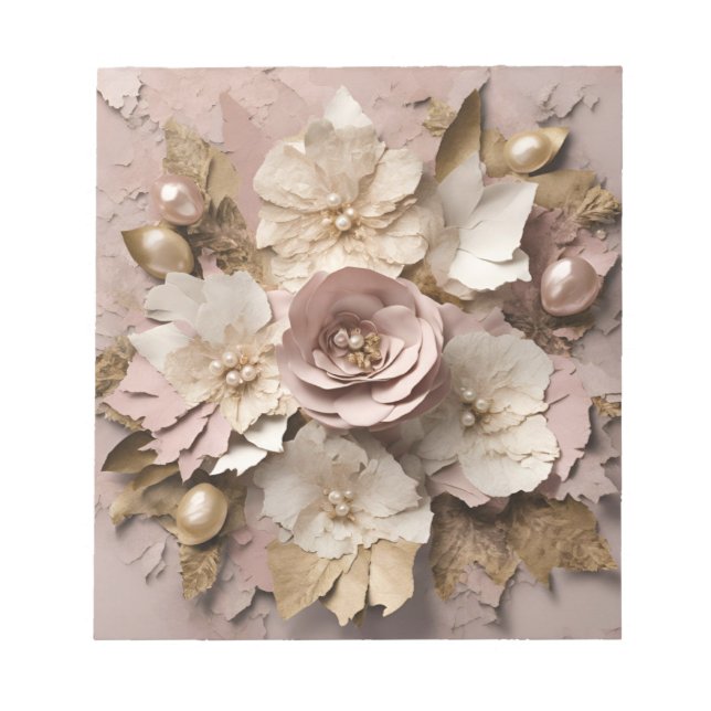 Dusty Rose Floral - Notepad (Front)
