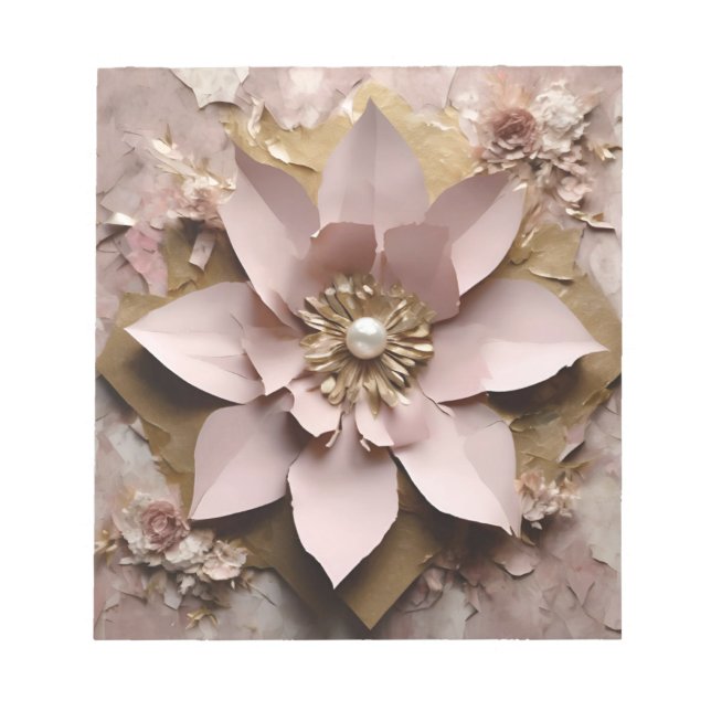 Dusty Rose Floral - Notepad (Front)
