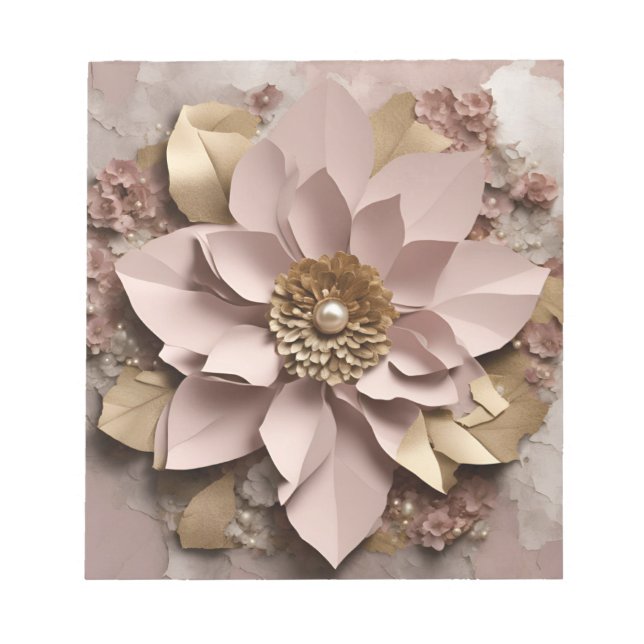 Dusty Rose Floral - Notepad (Front)