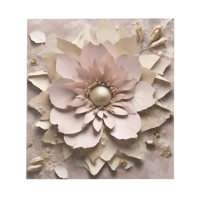 Dusty Rose Floral - Notepad (Front)