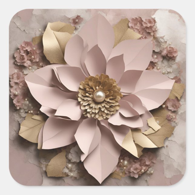 Dusty Rose Floral - Sticker (Front)