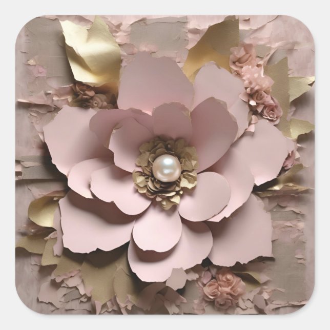 Dusty Rose Floral - Sticker  (Front)