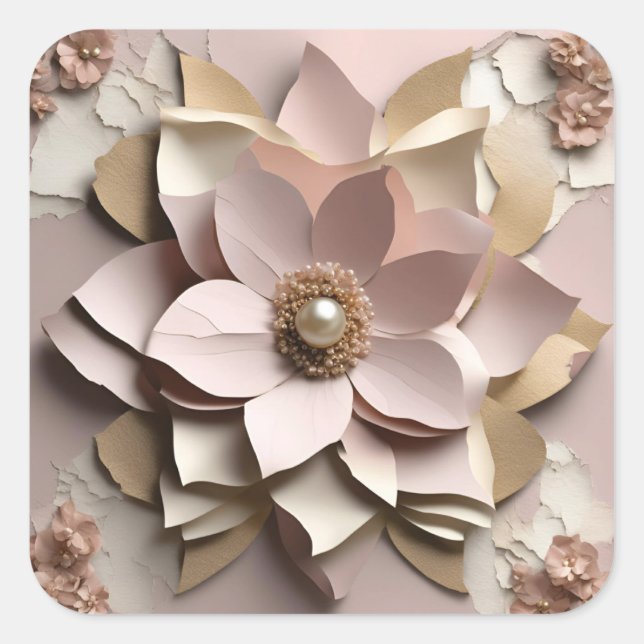 Dusty Rose Floral - Sticker (Front)