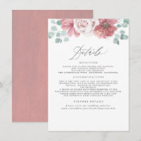 Dusty Rose Floral Wedding Information