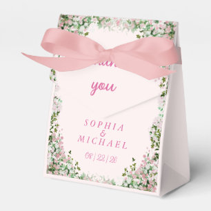 Dusty Rose Floral Wedding Thank You Gift Favour Bo Box
