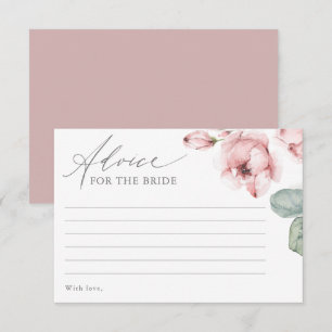 Dusty Rose Flower Advice for the Bride Bridal Card