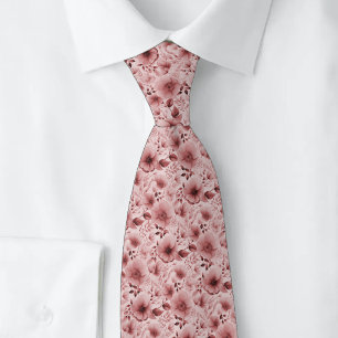 Dusty Rose Flower Garden Tie