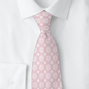 Dusty Rose Geometric Petals Tie