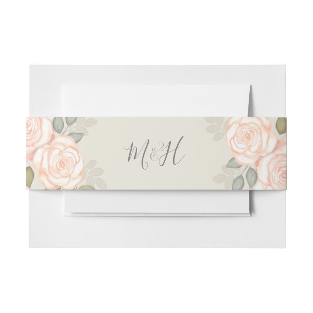 Dusty Rose Invitation Invitation Belly Band (Front Example)